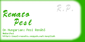renato pesl business card